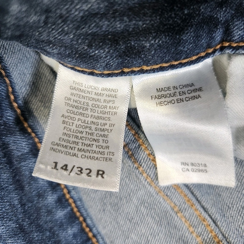 Lucky Brand Hayden Skinny Jeans Womens Size 14/32 Dark Wash Mid Rise - Picture 6 of 15
